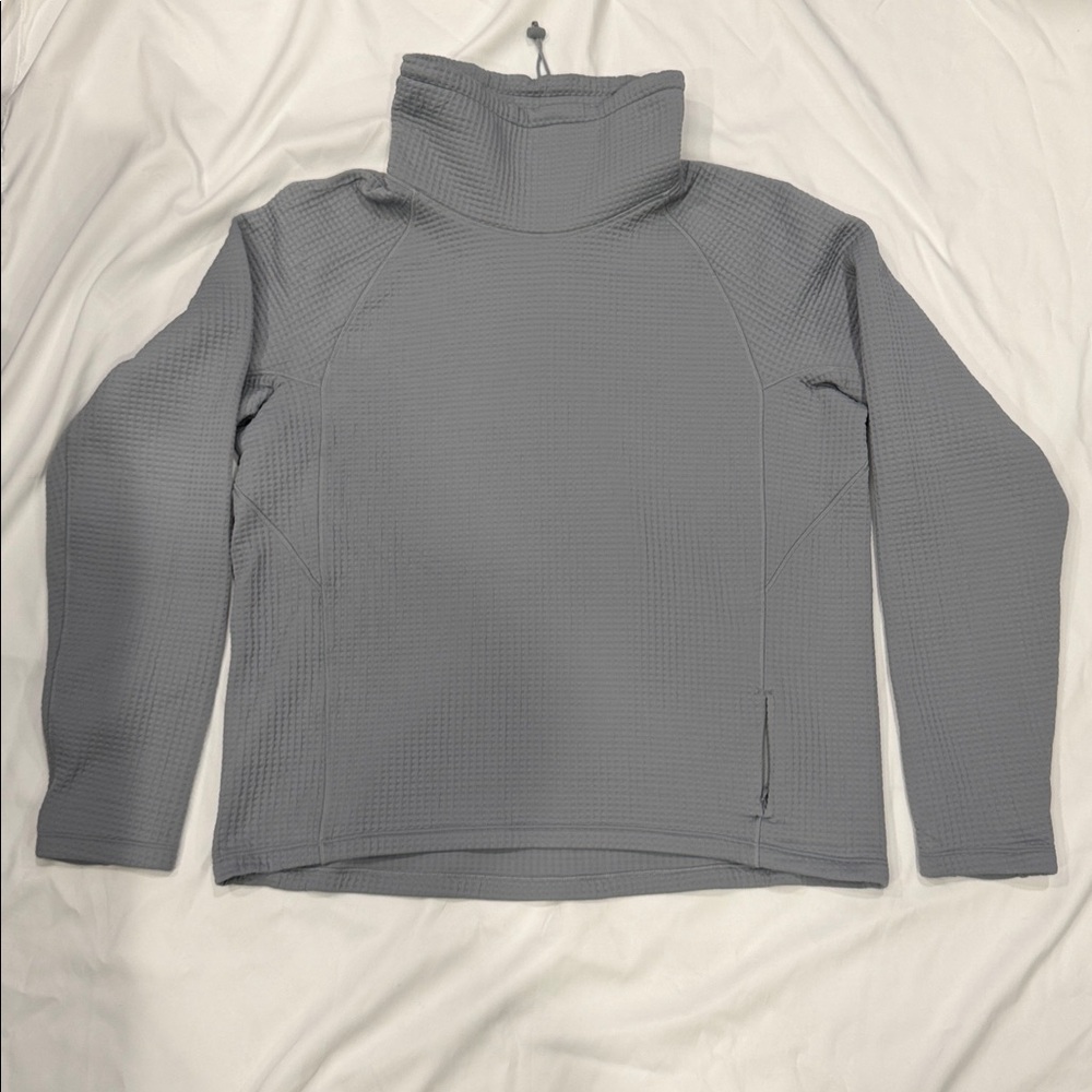 lululemon athletica Gray Waffle Knit Pullover Hoodie